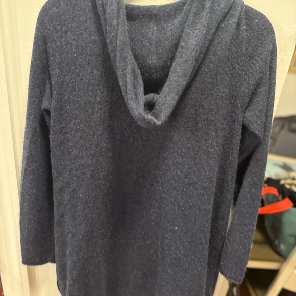 Saks Fifth Avenue Dark Blue Hooded Cardigan cashmere - Picture 6 of 7